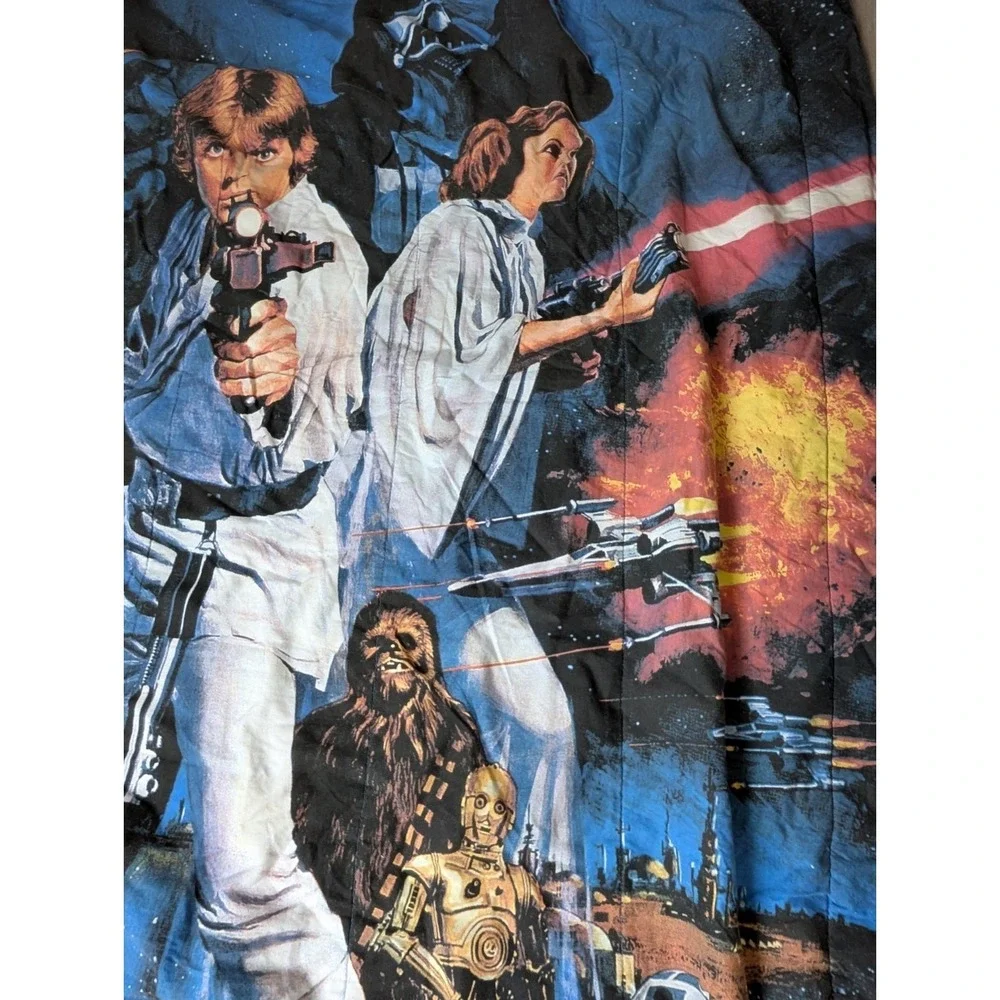 Vintage Star Wars Tom Chantrell Reversible Comforter Darth Vader 82x64